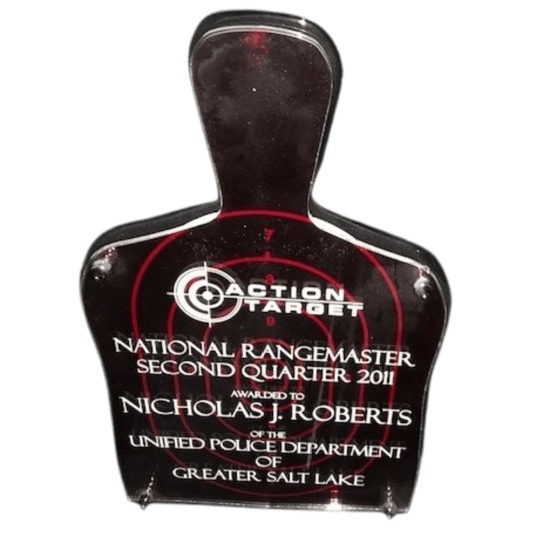 Shooting target silhouette award for Nicholas J. Roberts, National Rangemaster Second Quarter 2011.